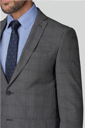  Charcoal Check Tailored Fit Jacket