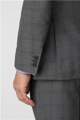  Charcoal Check Tailored Fit Jacket