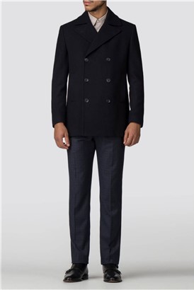  Navy Melton Slim Fit Peacoat