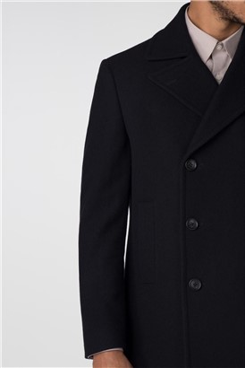  Navy Melton Slim Fit Peacoat