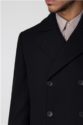  Navy Melton Slim Fit Peacoat