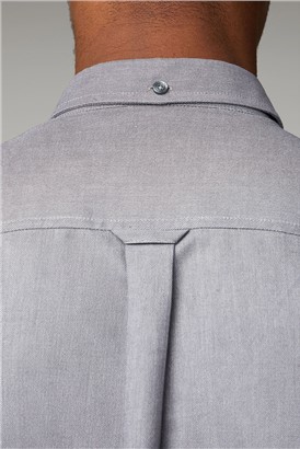  Grey Long Sleeved Oxford Shirt