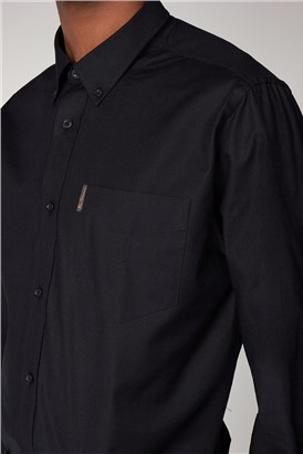  Black Long Sleeved Oxford Shirt