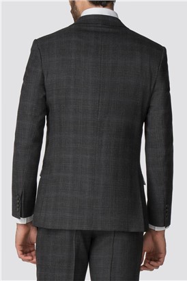  Charcoal Rust Check Tailored Fit Suit Jacket