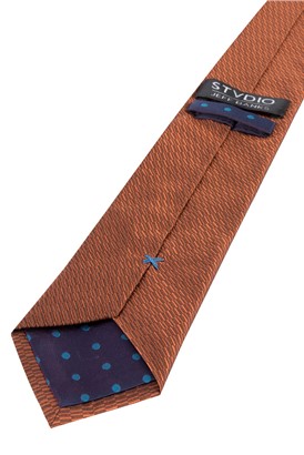 Stvdio Burnt Orange Irregular Textured Tie