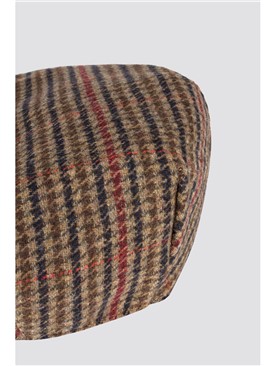  Brown and Rust Tweed Flat Cap