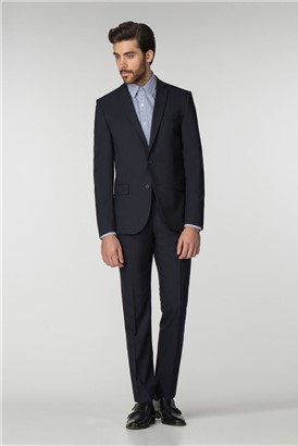  Navy Panama Tailored Fit Suit Jacket