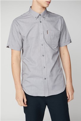  Light Grey Short Sleeved Oxford Shirt