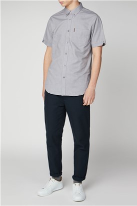  Light Grey Short Sleeved Oxford Shirt