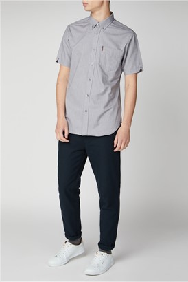  Light Grey Short Sleeved Oxford Shirt