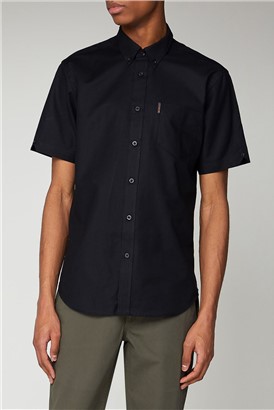  Black Short Sleeved Oxford Shirt