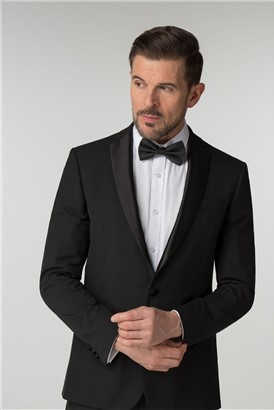  Tailored Fit Black Tuxedo Jacket