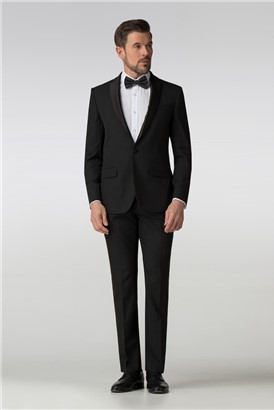  Tailored Fit Black Tuxedo Jacket