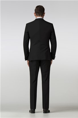  Tailored Fit Black Tuxedo Jacket