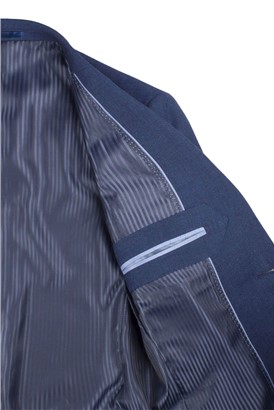 Stvdio Blue Textured Slim Fit Ivy League Suit Jacket