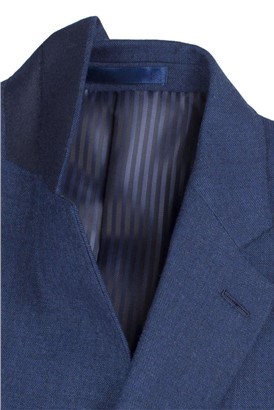 Stvdio Blue Textured Slim Fit Ivy League Suit Jacket