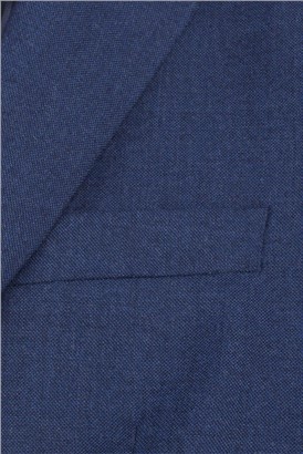 Stvdio Blue Textured Slim Fit Ivy League Suit Jacket