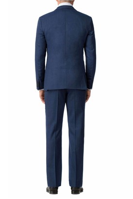 Stvdio Blue Textured Slim Fit Ivy League Suit Jacket