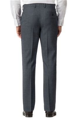 Stvdio Blue Grey Texture Tailored Fit Suit Trouser