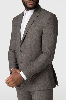 Stvdio Oatmeal Donegal Slim Fit Ivy League Suit Jacket