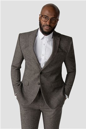 Stvdio Oatmeal Donegal Slim Fit Ivy League Suit Jacket