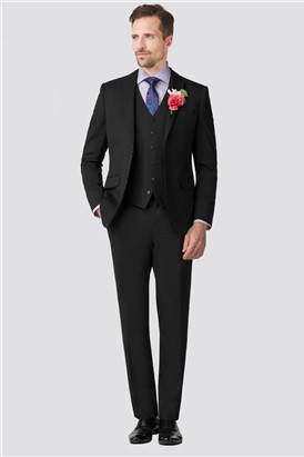 Stvdio Tailored Fit Black Performance Suit Jacket