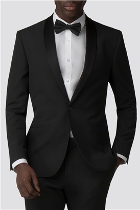 Branded Charcoal Slim Fit Tuxedo Jacket