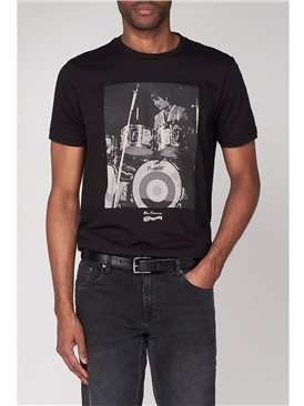  Black Keith Moon Print T-Shirt