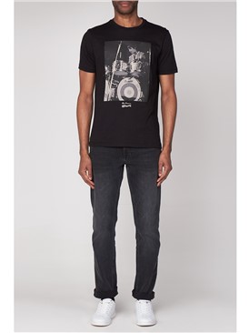  Black Keith Moon Print T-Shirt