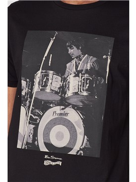  Black Keith Moon Print T-Shirt