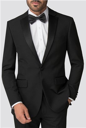  Black Regular Fit Tuxedo Jacket