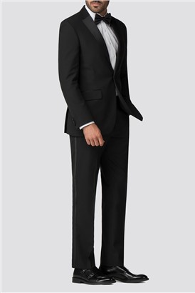  Black Regular Fit Tuxedo Jacket