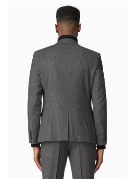  British Charcoal Tweed Camden Suit Jacket