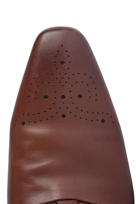  Brown Punched Toe Detail Shoe