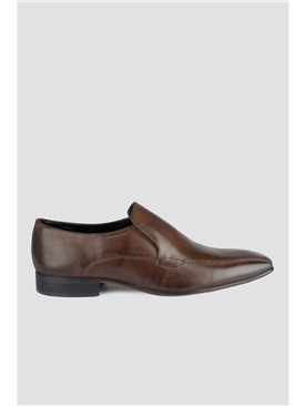  Brown Leather Slip On Shoe