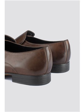  Brown Leather Slip On Shoe