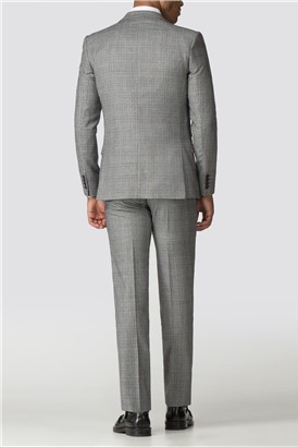  Grey Check Skinny Fit Suit Jacket