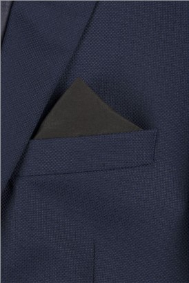 Stvdio Navy Texture Tailored Fit Suit Jacket