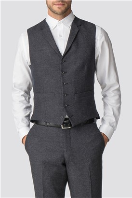  Charcoal Semi-Plain Waistcoat