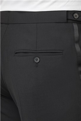  Black Regular Fit Tuxedo Trouser