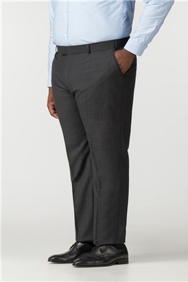  Big and Tall Charcoal Micro Check Trouser