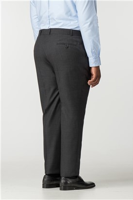  Big and Tall Charcoal Micro Check Trouser