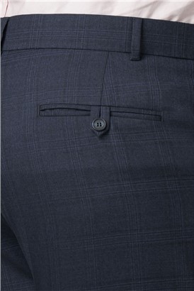  Big and Tall Navy Check Trouser