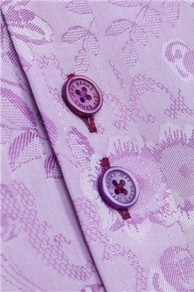 Stvdio by  Limited Edition Magenta Floral Jacquard Shirt