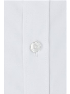  White Grandad Collar Shirt