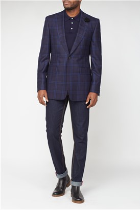 Black Blue Tartan Dinner Jacket