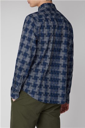  Long Sleeve Textured Check Shirt