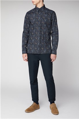  Long Sleeve Paisley Print Shirt