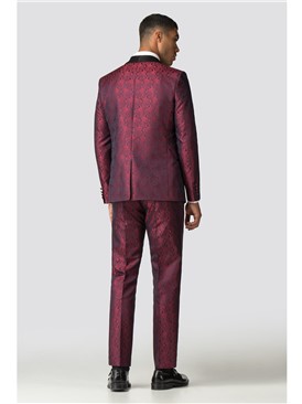  Navy Burgundy Paisley Dinner Jacket