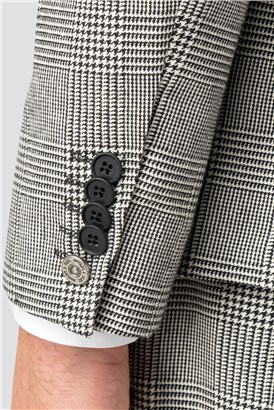  Skye Black White Check Skinny Fit Jacket